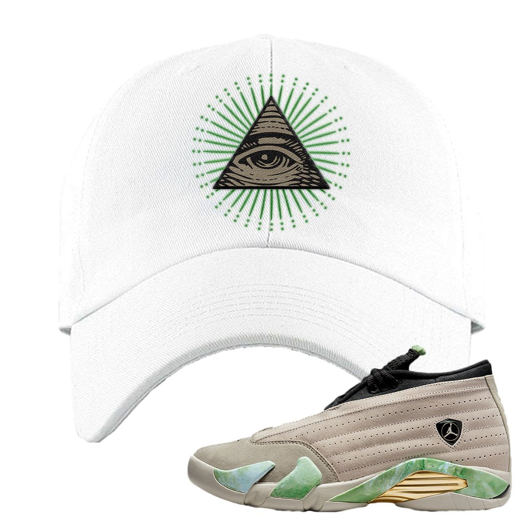 Fortune Low 14s Dad Hat | All Seeing Eye, White