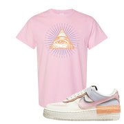 Sail Pink Glaze Orange Chalk 1s T Shirt | All Seeing Eye, Light Pink