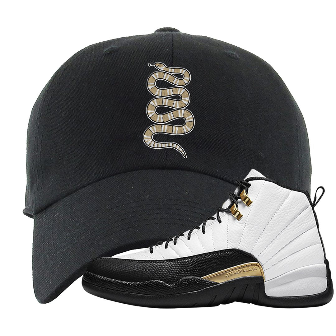 Royalty 12s Dad Hat | Coiled Snake, Black
