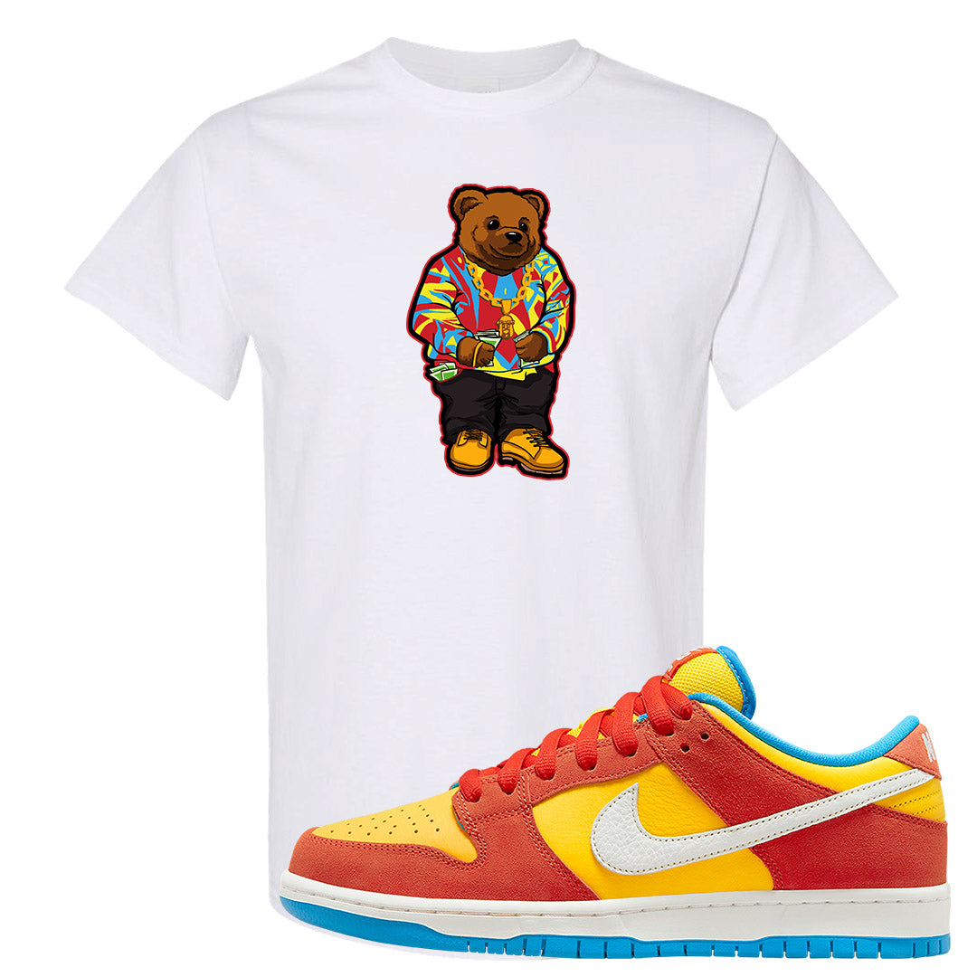 Habanero Red Gold Blue Low Dunks T Shirt | Sweater Bear, White