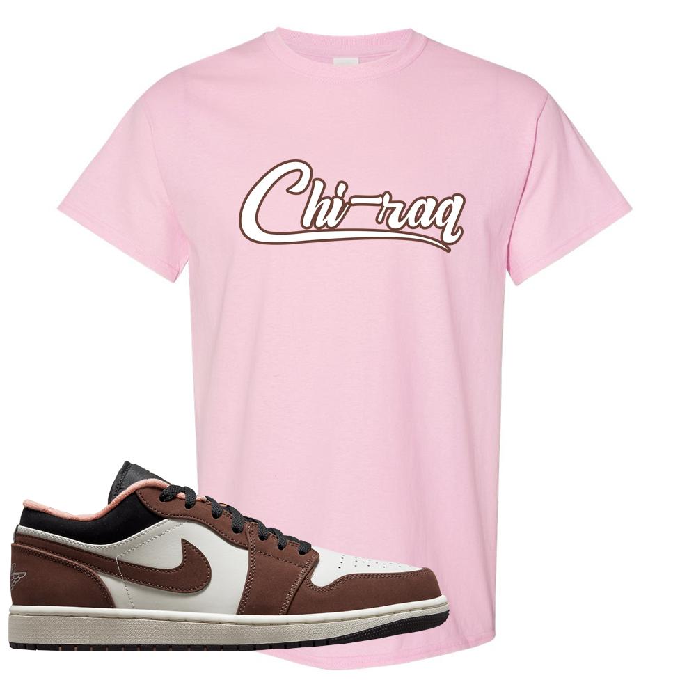 Mocha Low 1s T Shirt | Chiraq, Light Pink