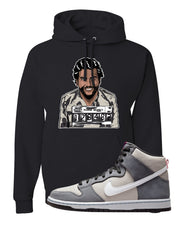 Medium Grey High Dunks Hoodie | Escobar Illustration, Black