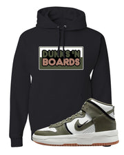 Cargo Khaki Rebel High Dunks Hoodie | Dunks N Boards, Black