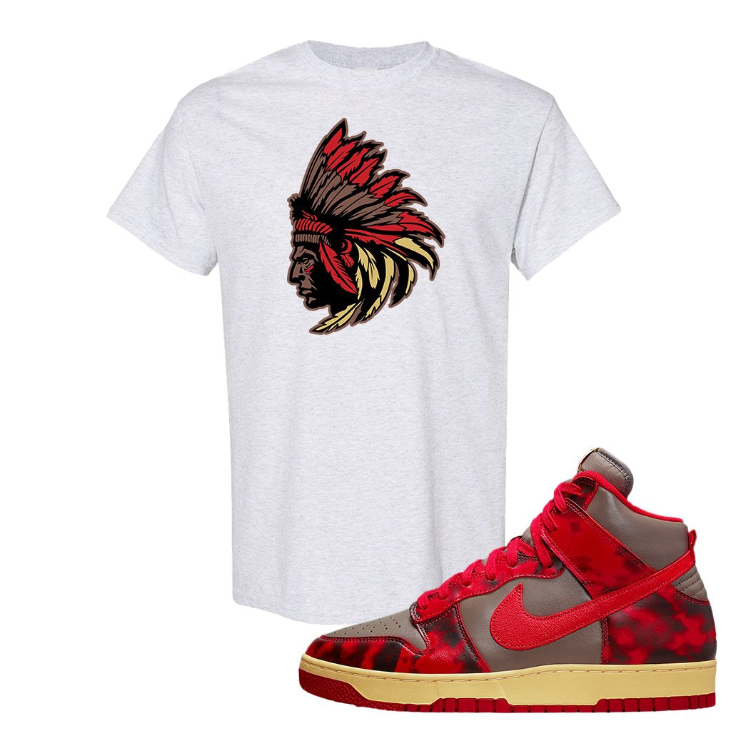 Acid Wash Red 1985 High Dunks T Shirt | Indian Chief, Ash
