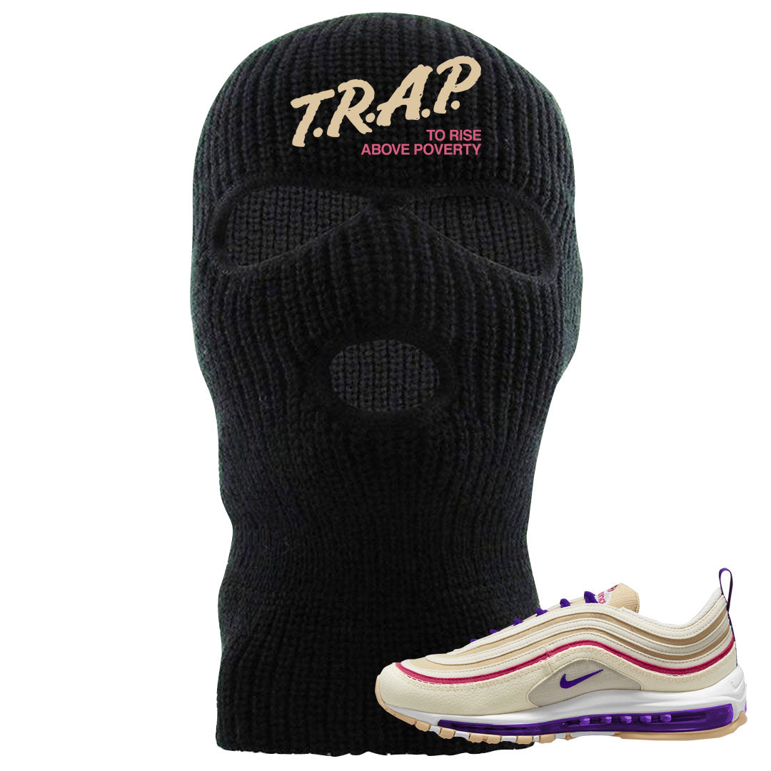 Sprung Sail 97s Ski Mask | Trap To Rise Above Poverty, Black