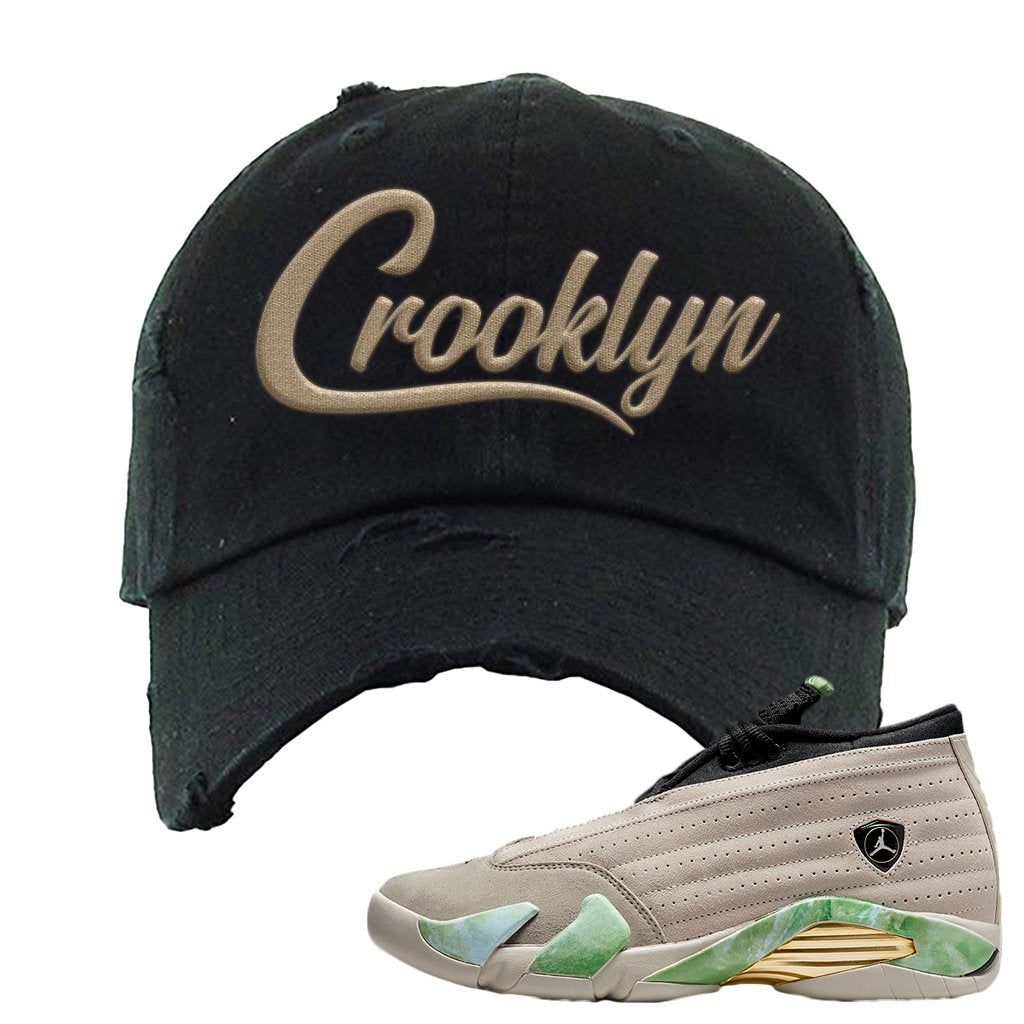 Fortune Low 14s Distressed Dad Hat | Crooklyn, Black