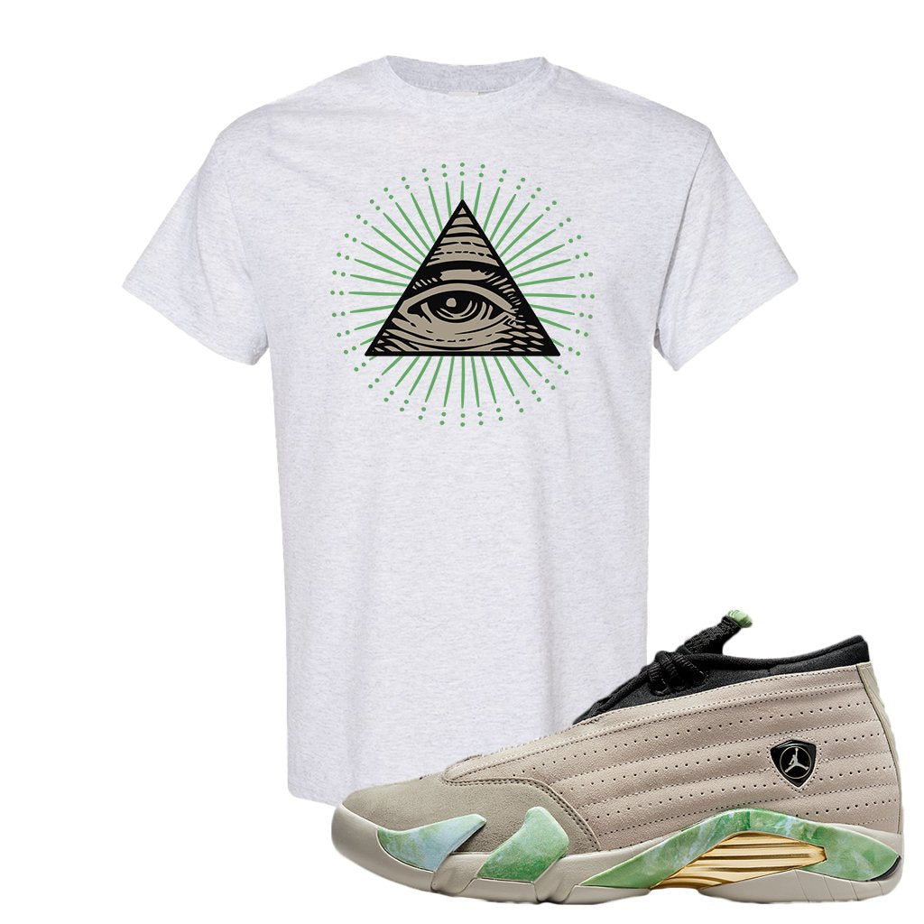 Fortune Low 14s T Shirt | All Seeing Eye, Ash