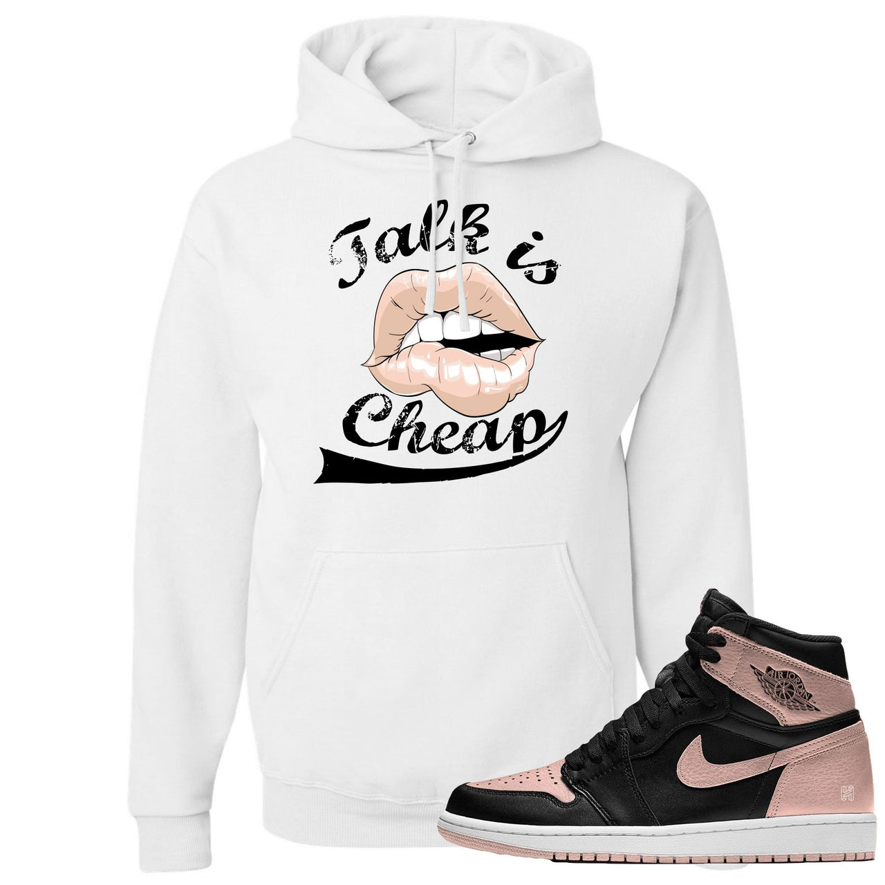 White and crimson hoodie to match Crimson Tint Jordan 1 shoes