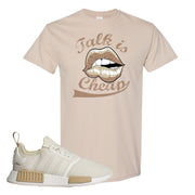 NMD R1 Chalk White Sneaker Sand T Shirt | Tees to match Adidas NMD R1 Chalk White Shoes | Talk is Cheap