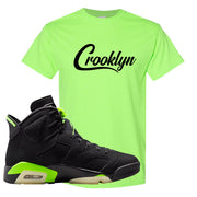 Electric Green 6s T Shirt | Crooklyn, Neon Green