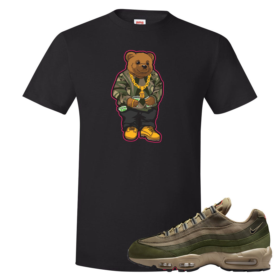 Medium Olive Rough Green 95s T Shirt | Sweater Bear, Black