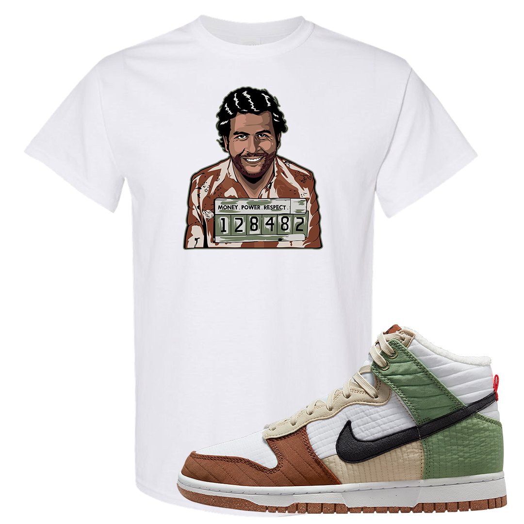 Toasty High Dunks T Shirt | Escobar Illustration, White