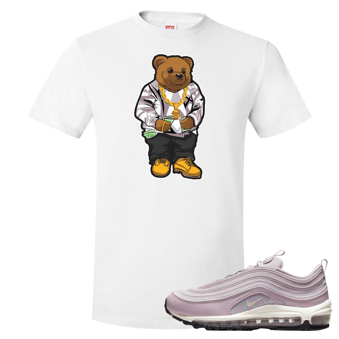 Plum Fog 97s T Shirt | Sweater Bear, White