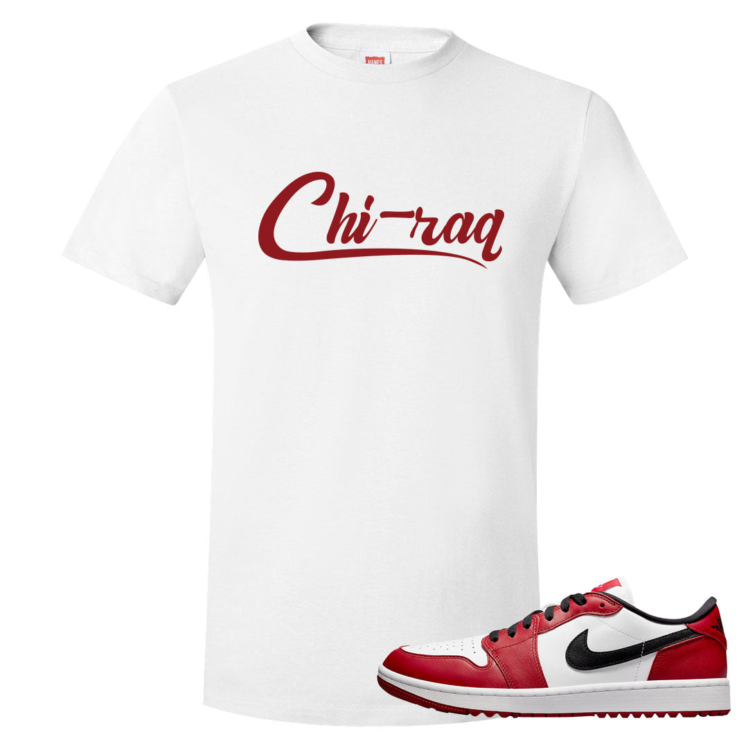 Chicago Golf Low 1s T Shirt | Chiraq, White