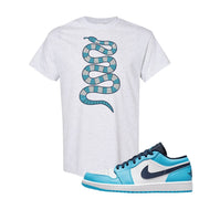 Air Jordan 1 Low UNC T Shirt | Coiled Snake, Ash
