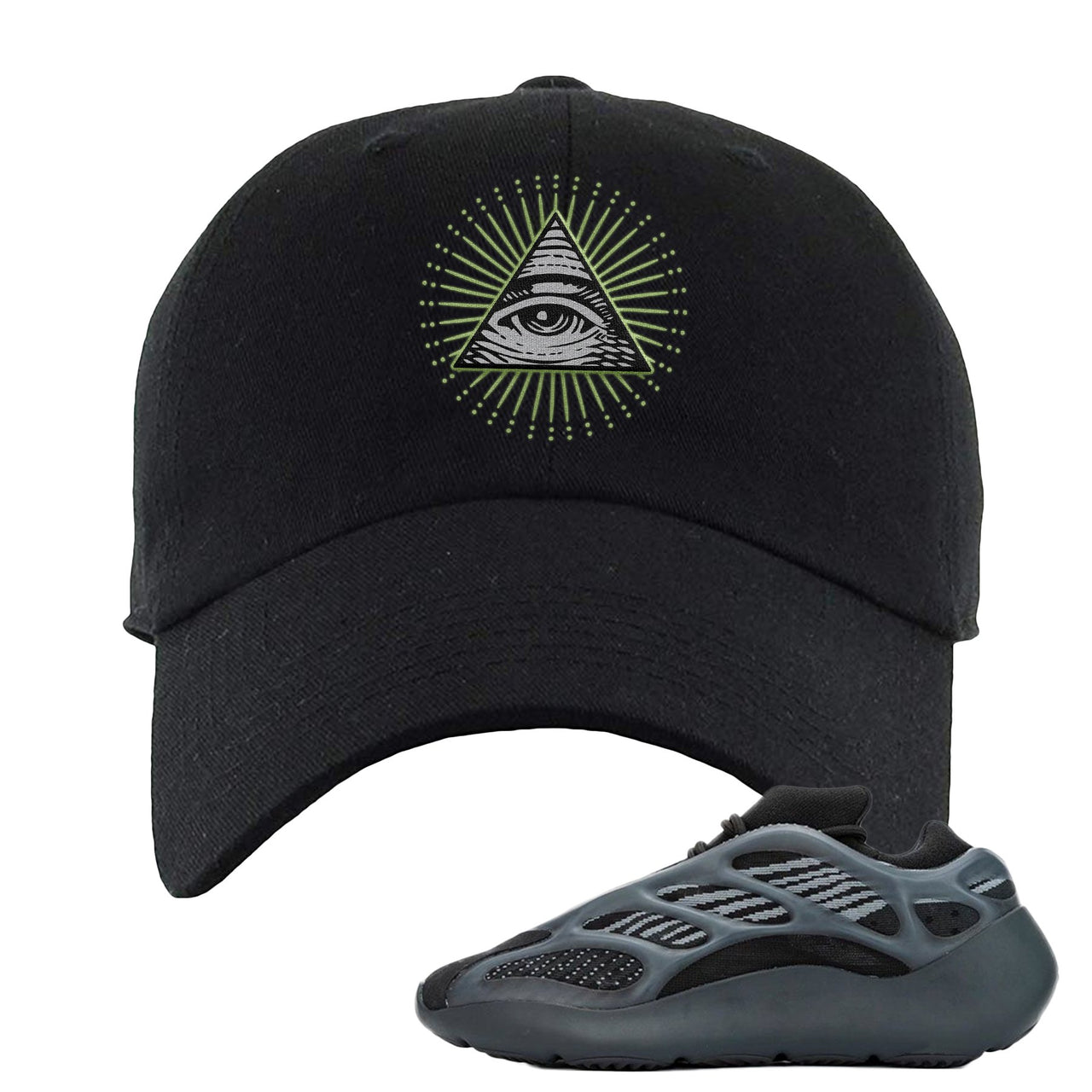 Alvah v3 700s Dad Hat | All Seeing Eye, Black