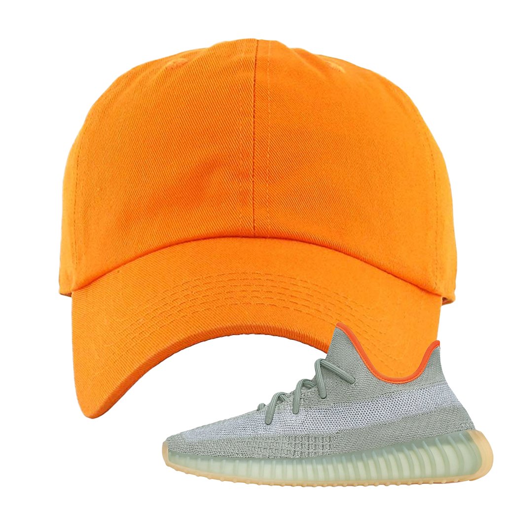 Yeezy 350 V2 Desert Sage Sneaker Dad Hat | Blank | Orange