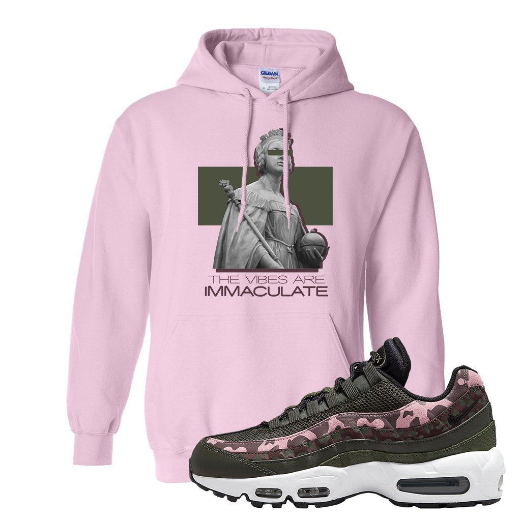 Olive Pink Camo 95s Hoodie | The Vibes Are Immaculate, Light Pink