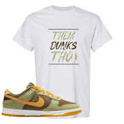 SB Dunk Low Dusty Olive T Shirt | Them Dunks Tho, Ash