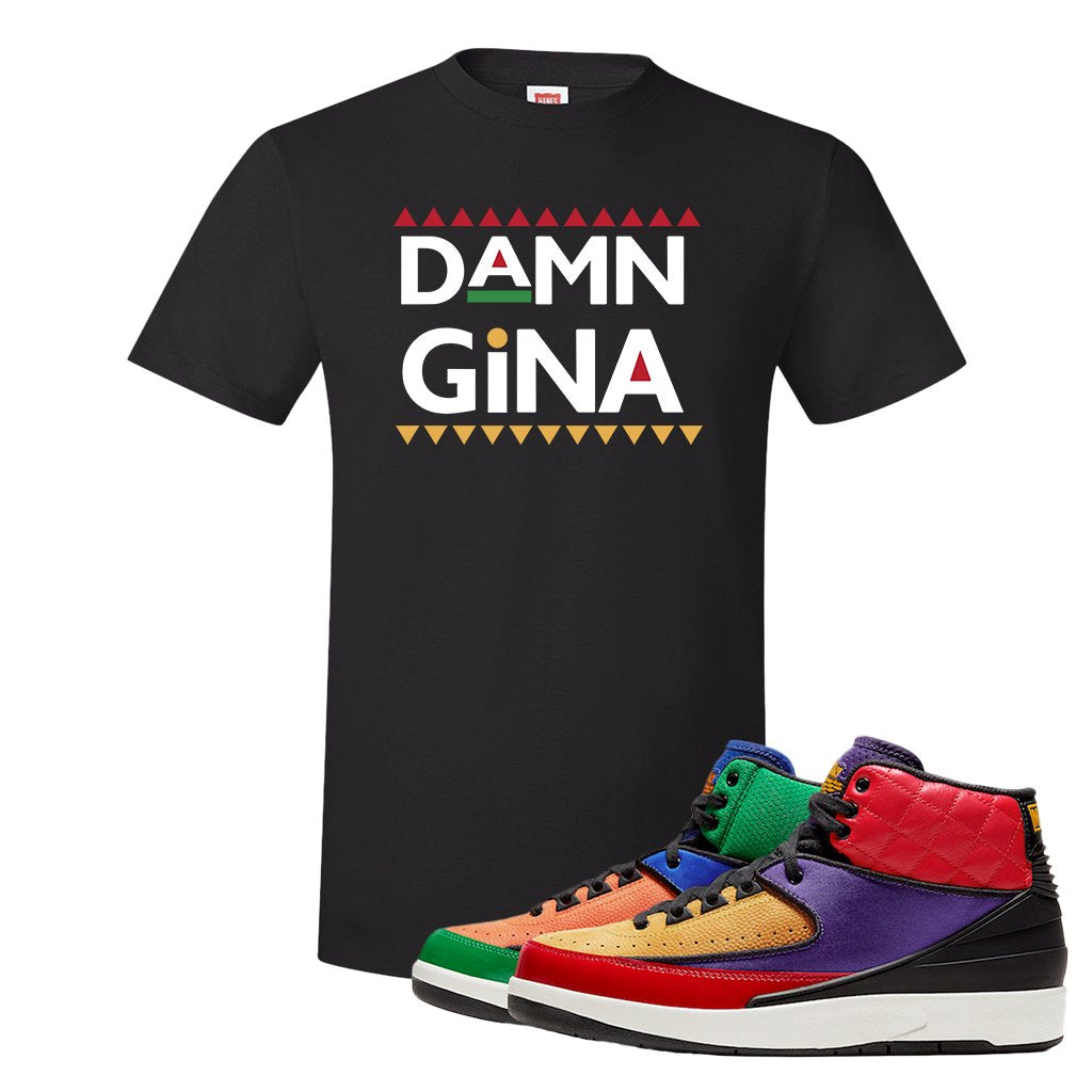 WMNS Multicolor Sneaker Black T Shirt | Tees to match Nike 2 WMNS Multicolor Shoes | Damn Gina