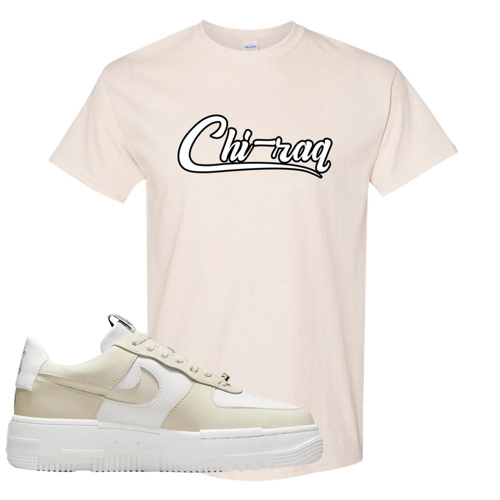 Pixel Cream White Force 1s T Shirt | Chiraq, Natural