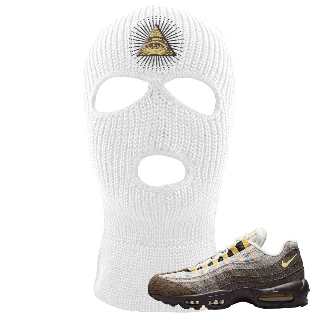 Ironstone Hemp 95s Ski Mask | All Seeing Eye, White