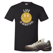 Ironstone Hemp 95s T Shirt | Smile Life Is Beautiful, Black