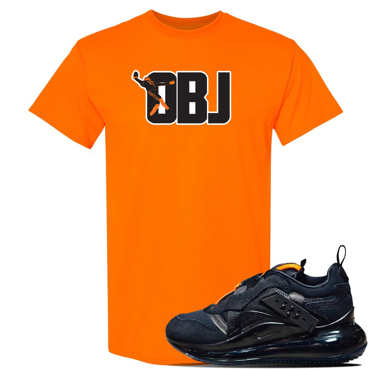Air Max 720 OBJ Slip Sneaker Safety Orange T Shirt | Tees to match Nike Air Max 720 OBJ Slip Shoes | OBJ