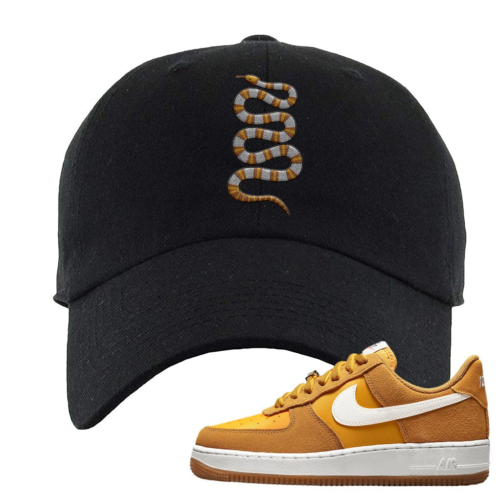 Air Force 1 Low First Use Dad Hat | Coiled Snake, Black