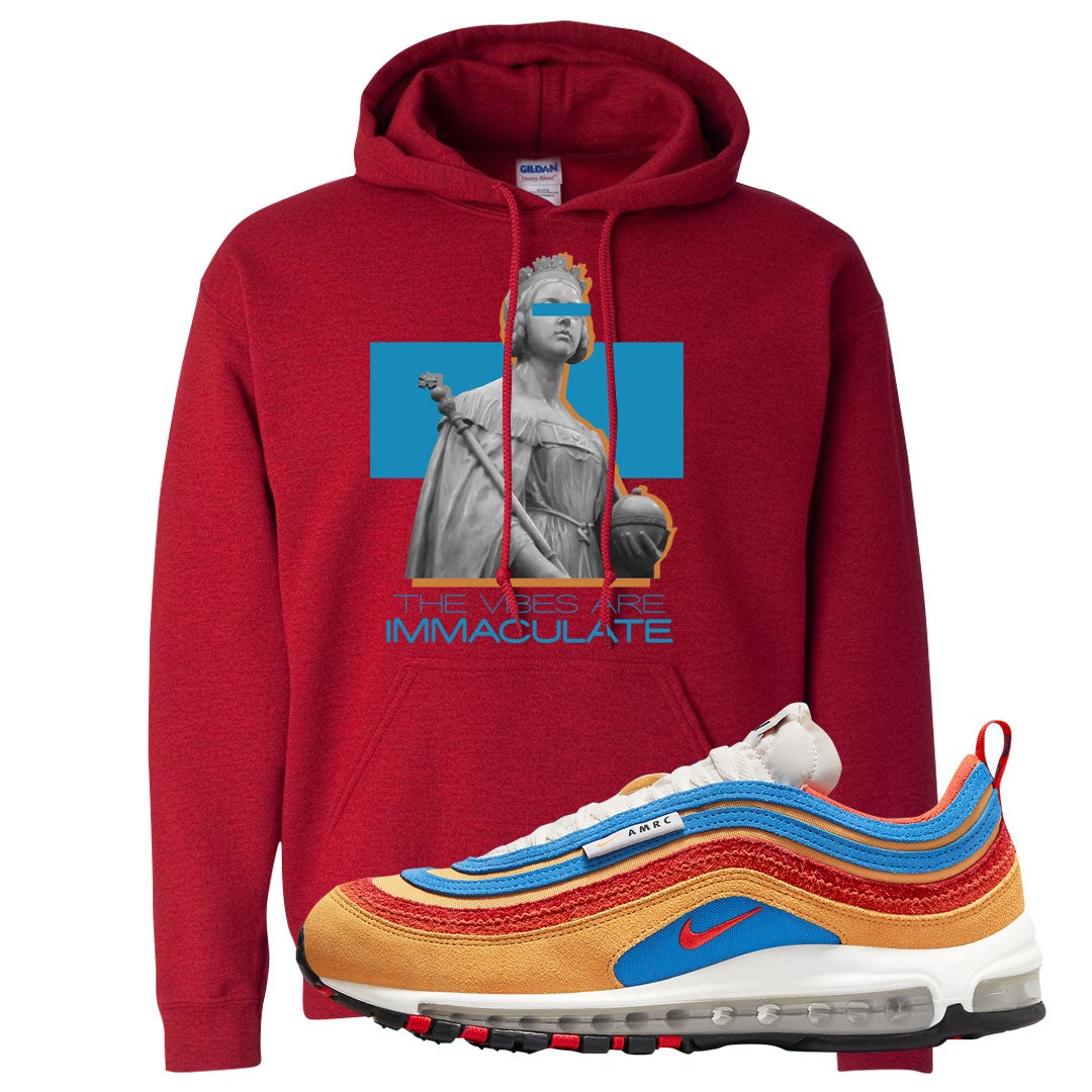 Tan AMRC 97s Hoodie | The Vibes Are Immaculate, Red