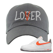 Air Force 1 Low Crimson Grind Rubber Dad Hat | Lover, Dark Gray