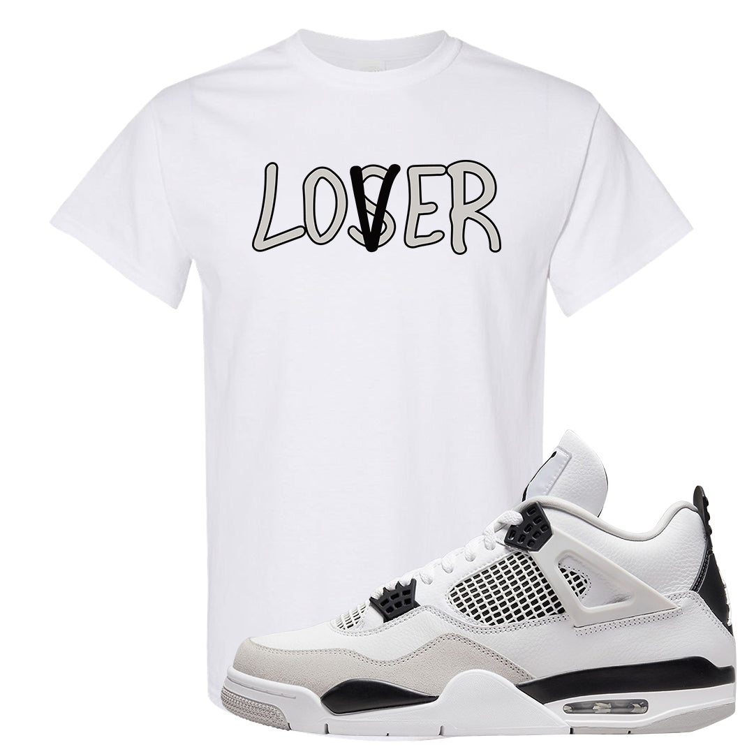 Military Black 4s T Shirt | Lover, White