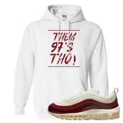 Dark Beetroot 97s Hoodie | Them 97's Tho, White