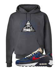 AMRC 90s Hoodie | All Seeing Eye, Smoke Grey