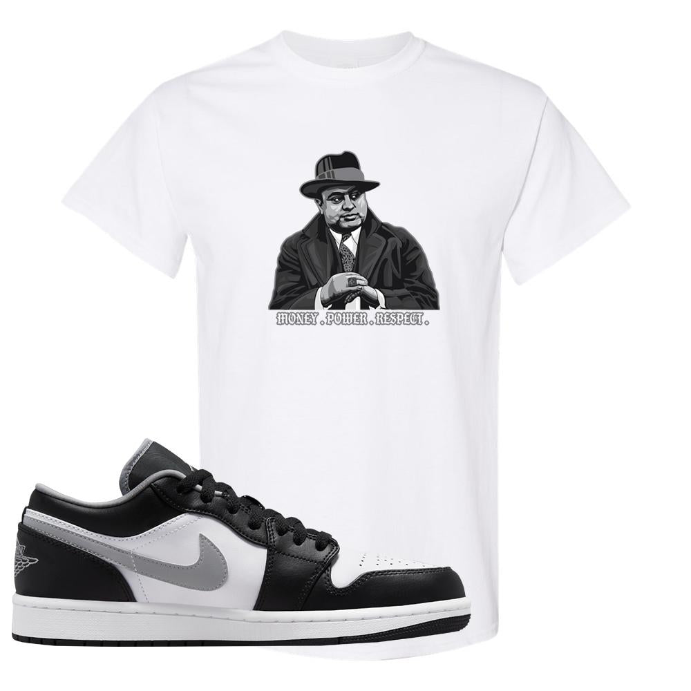 Air Jordan 1 Low Black Medium Grey T Shirt | Capone Illustration, White