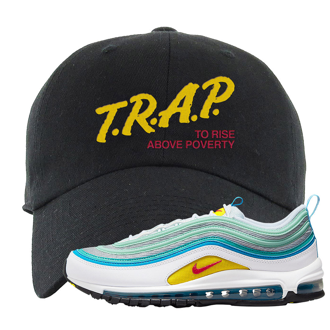 Spring Floral 97s Dad Hat | Trap To Rise Above Poverty, Black