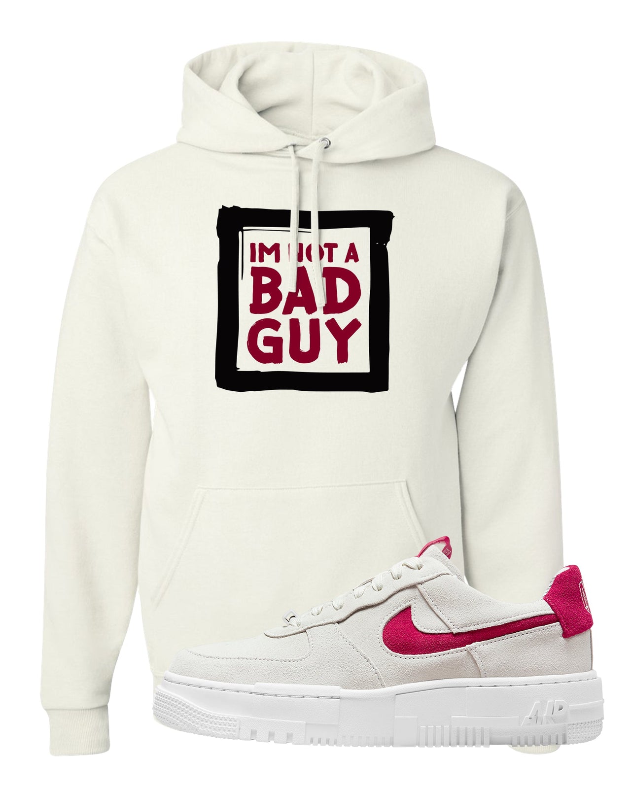 Mystic Hibiscus Pixel AF1s Hoodie | I'm Not A Bad Guy, White