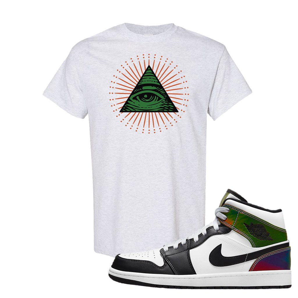 Color Change Mid 1s T Shirt | All Seeing Eye, Ash