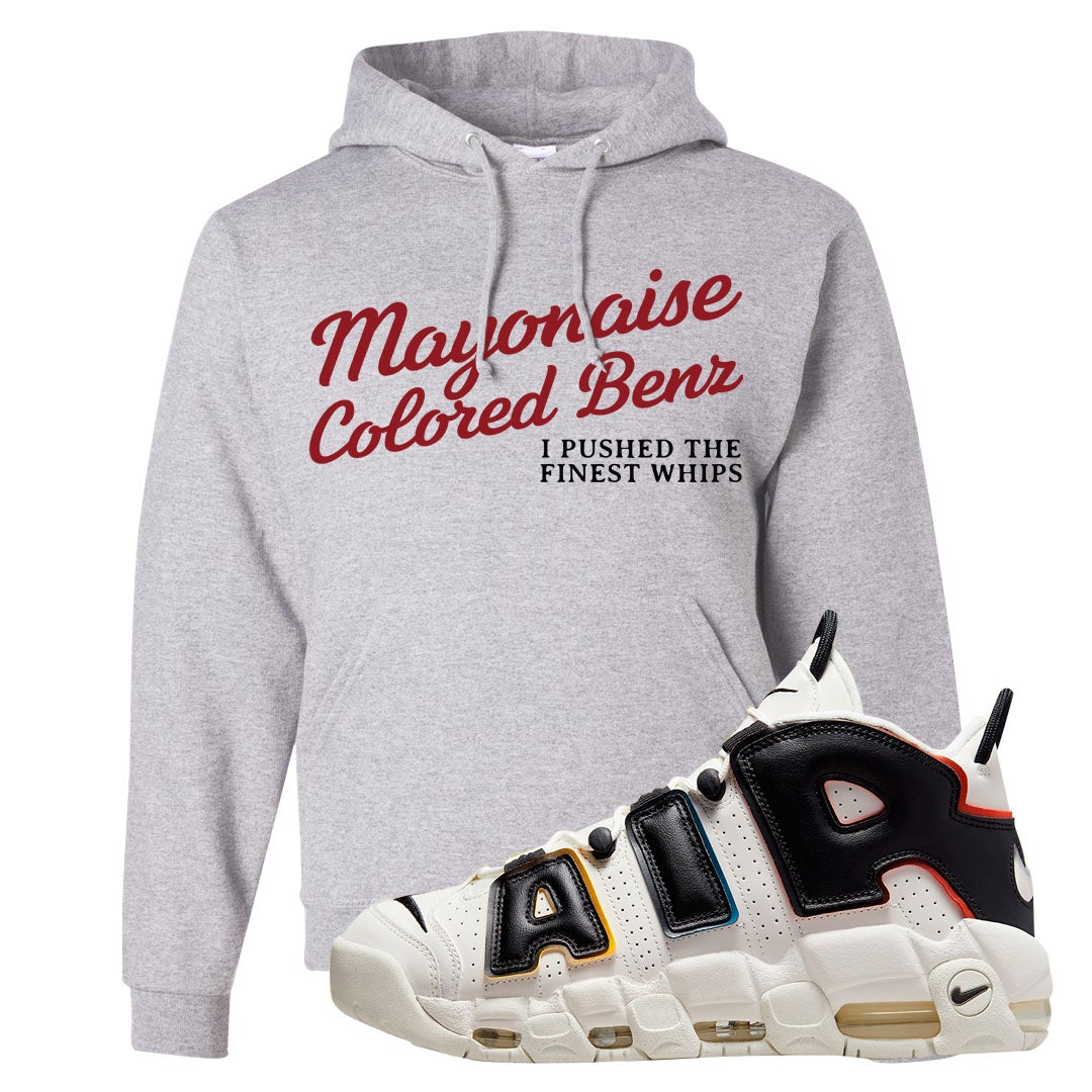 Multicolor Uptempos Hoodie | Mayonaise Colored Benz, Ash