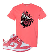 Archeo Pink Low Dunks T Shirt | Indian Chief, Coral Silk