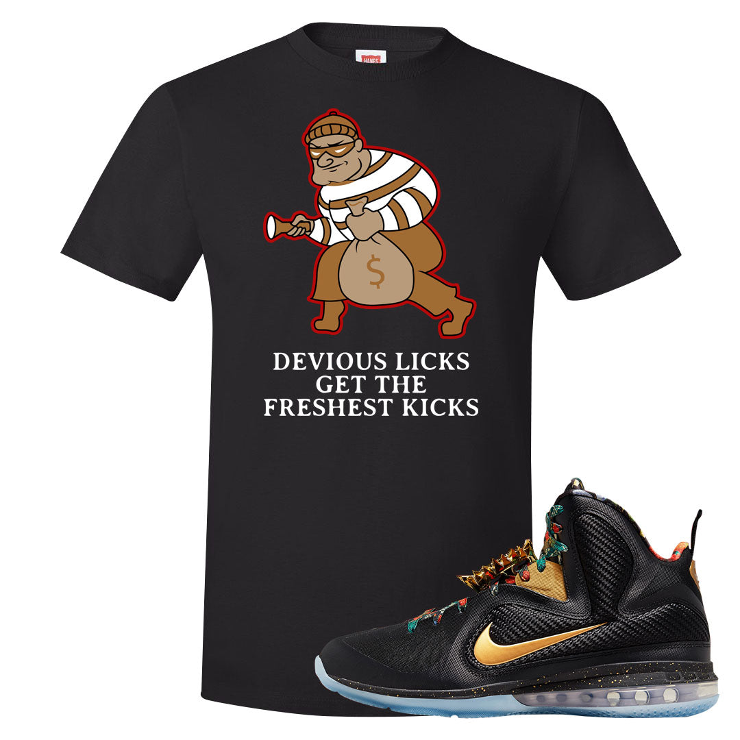 Throne Watch Bron 9s T Shirt | Devious Licks, Black