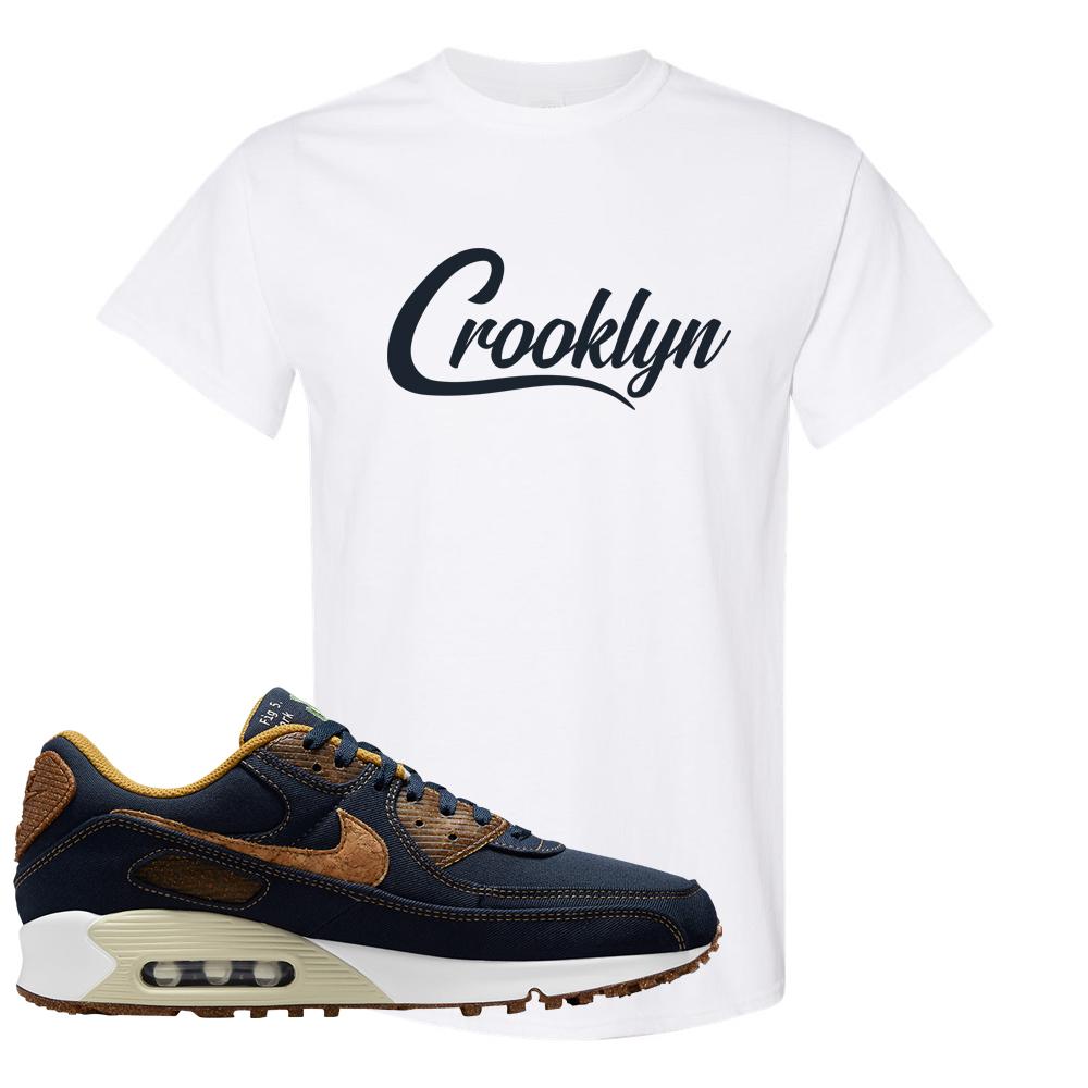 Cork Obsidian 90s T Shirt | Crooklyn, White