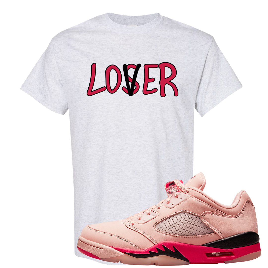 Arctic Pink Low 5s T Shirt | Lover, Ash