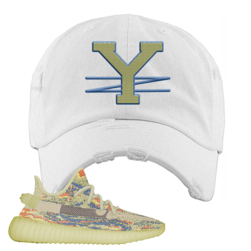 MX Oat 350s v2 Distressed Dad Hat | YZ, White