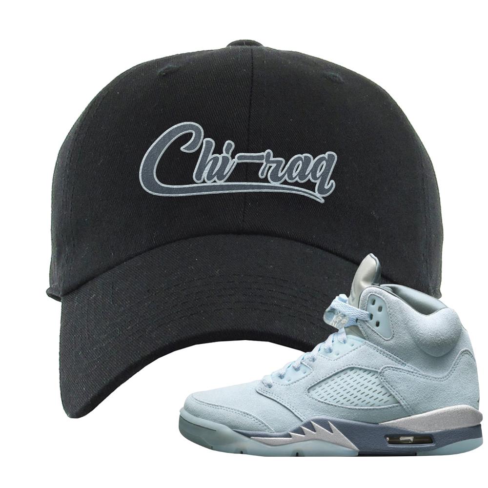 Blue Bird 5s Dad Hat | Chiraq, Black