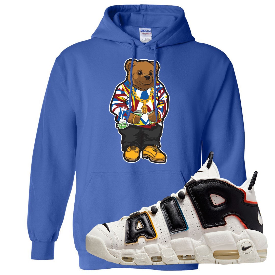 Multicolor Uptempos Hoodie | Sweater Bear, Royal Blue