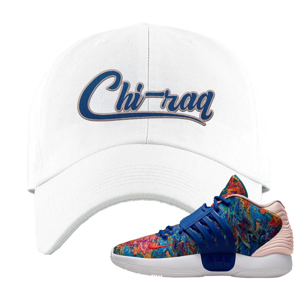 Deep Royal KD 14s Dad Hat | Chiraq, White