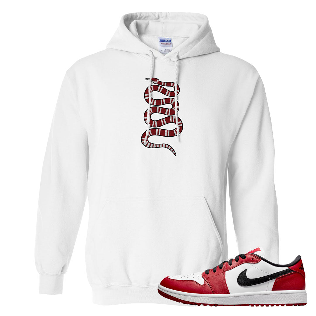Chicago Golf Low 1s Hoodie | Coiled Snake, White