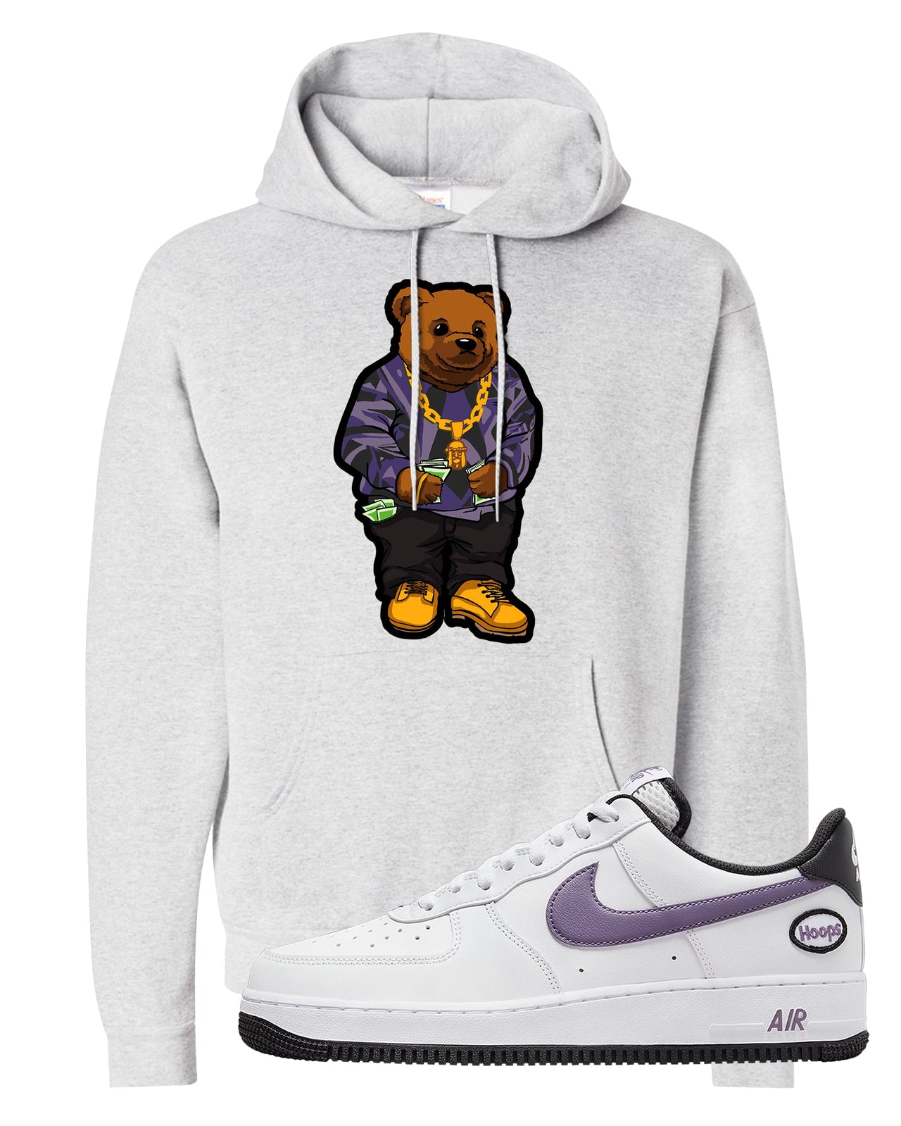 Canyon Purple Hoop AF1s Hoodie | Sweater Bear, Ash