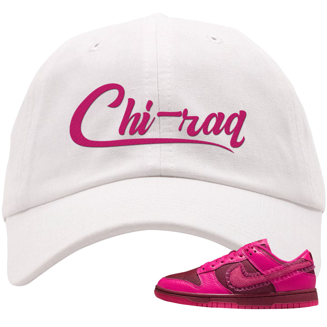 2022 Valentine's Day Low Dunks Dad Hat | Chiraq, White